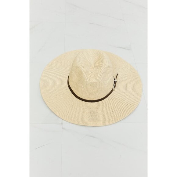 Fame Boho Summer Straw Fedora Hat - Picture 6 of 6